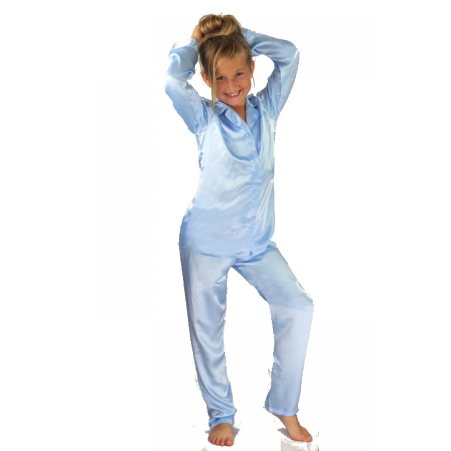 Baby Boy Girls Silk Satin Pyjamas PJS Set Kids Long Sleeve Sleepwear  Nightwear