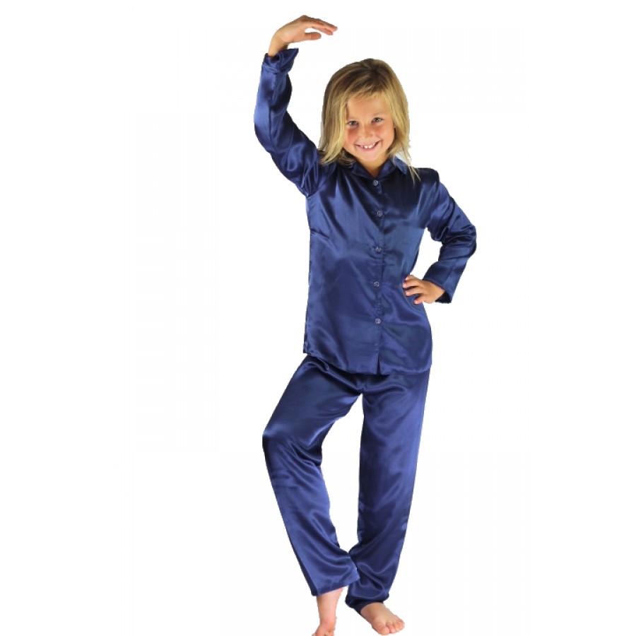 Blue Girls Pyjamas, Long Sleeve Pyjama For Girls